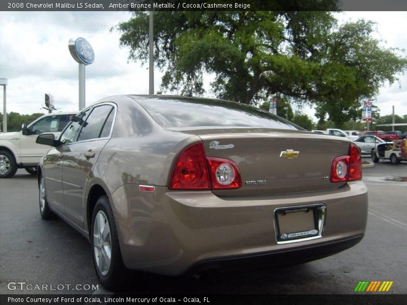 Amber Bronze Metallic / Cocoa/Cashmere Beige 2008 Chevrolet Malibu LS Sedan