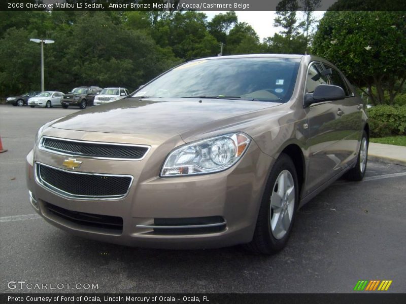 Amber Bronze Metallic / Cocoa/Cashmere Beige 2008 Chevrolet Malibu LS Sedan