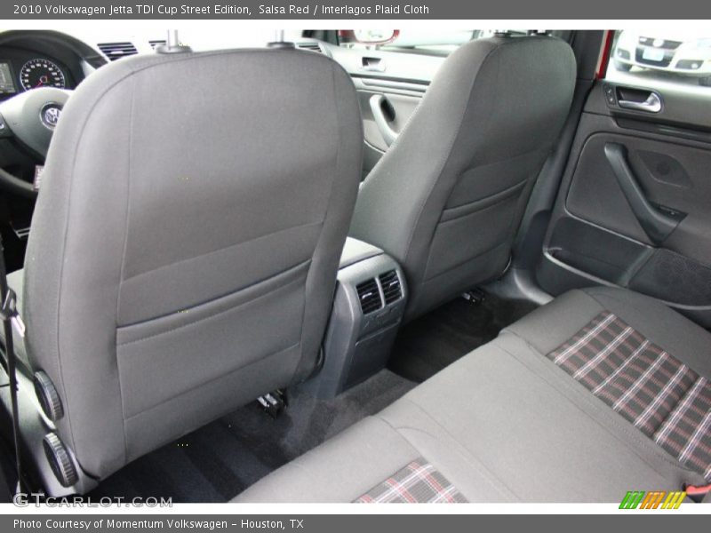 Salsa Red / Interlagos Plaid Cloth 2010 Volkswagen Jetta TDI Cup Street Edition