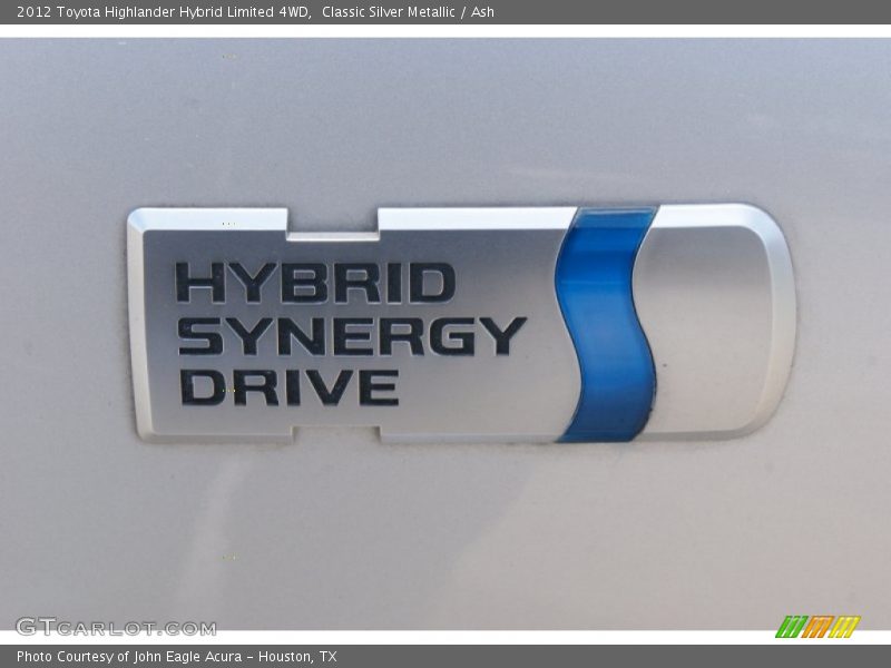 Classic Silver Metallic / Ash 2012 Toyota Highlander Hybrid Limited 4WD