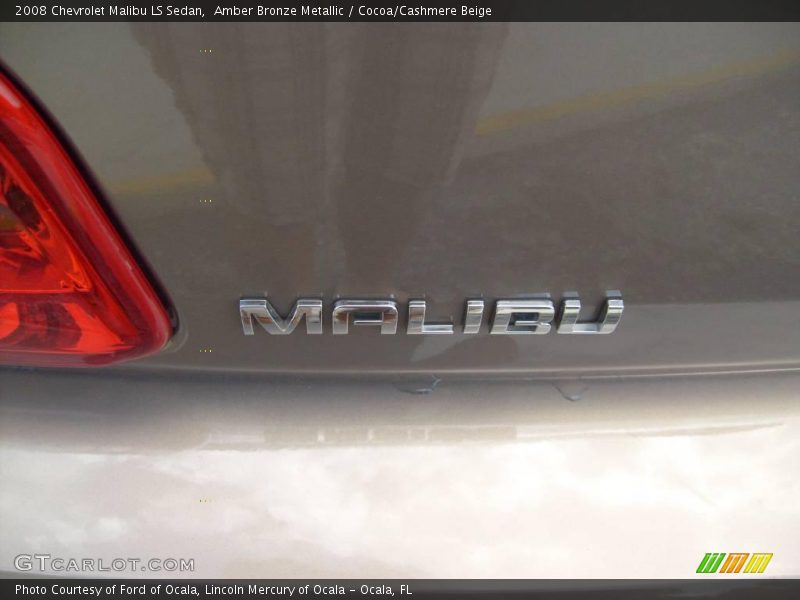 Amber Bronze Metallic / Cocoa/Cashmere Beige 2008 Chevrolet Malibu LS Sedan