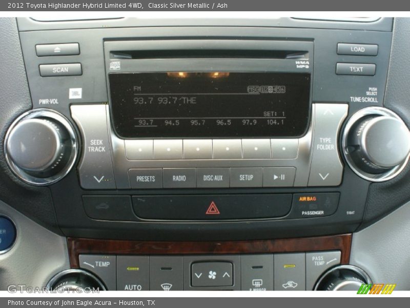 Classic Silver Metallic / Ash 2012 Toyota Highlander Hybrid Limited 4WD