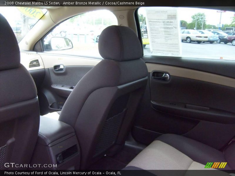 Amber Bronze Metallic / Cocoa/Cashmere Beige 2008 Chevrolet Malibu LS Sedan