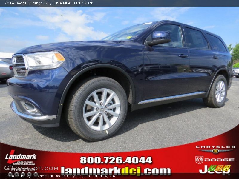 True Blue Pearl / Black 2014 Dodge Durango SXT