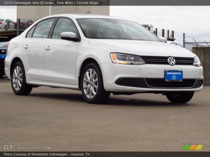 Pure White / Cornsilk Beige 2014 Volkswagen Jetta SE Sedan
