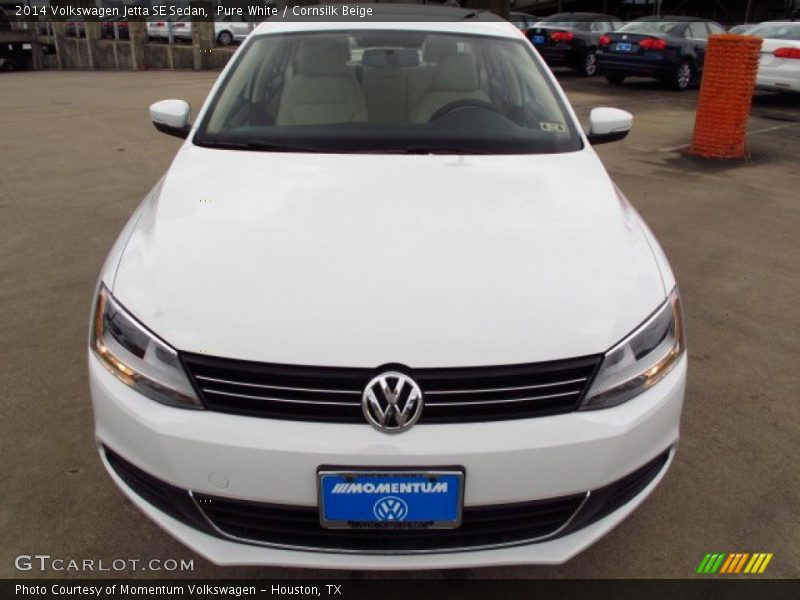 Pure White / Cornsilk Beige 2014 Volkswagen Jetta SE Sedan