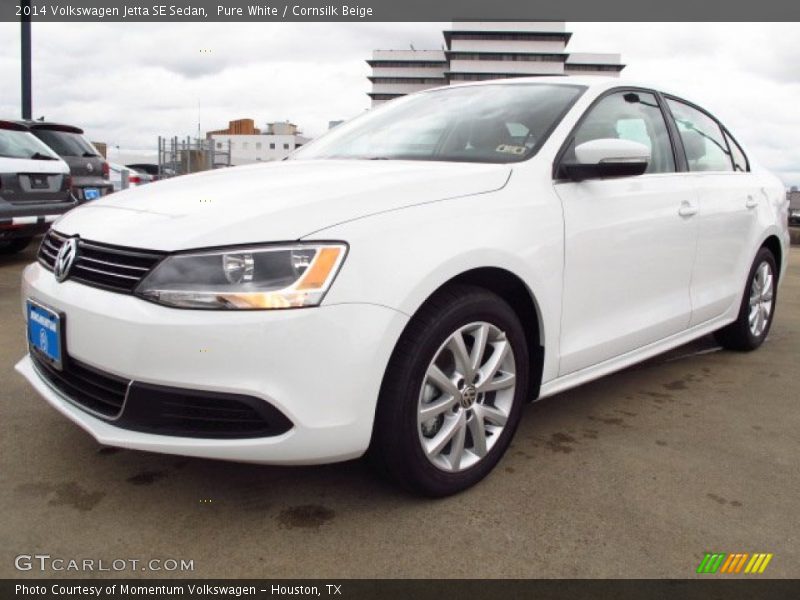 Pure White / Cornsilk Beige 2014 Volkswagen Jetta SE Sedan