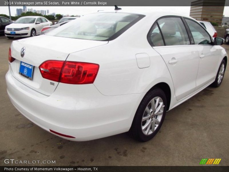 Pure White / Cornsilk Beige 2014 Volkswagen Jetta SE Sedan