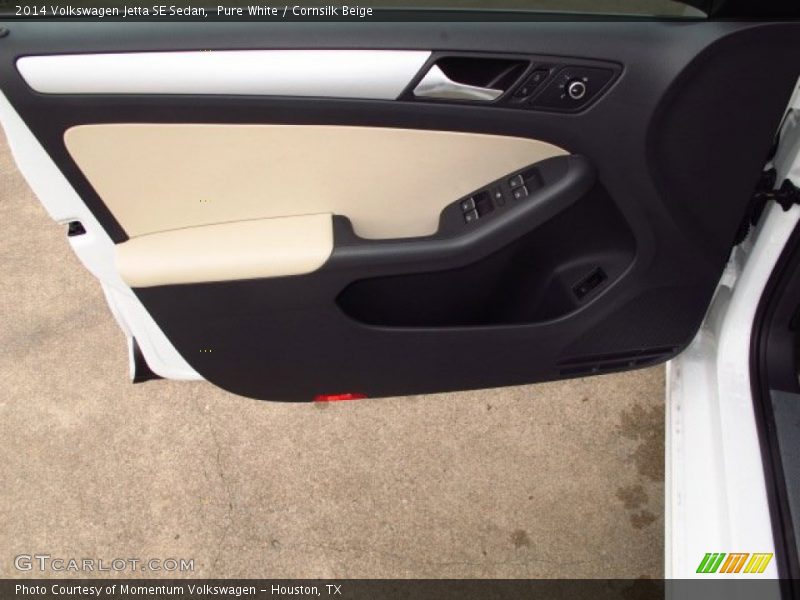 Pure White / Cornsilk Beige 2014 Volkswagen Jetta SE Sedan