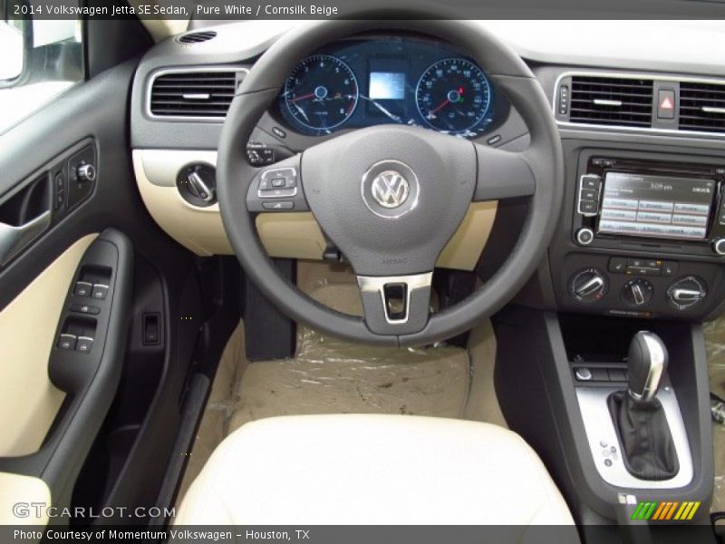 Pure White / Cornsilk Beige 2014 Volkswagen Jetta SE Sedan