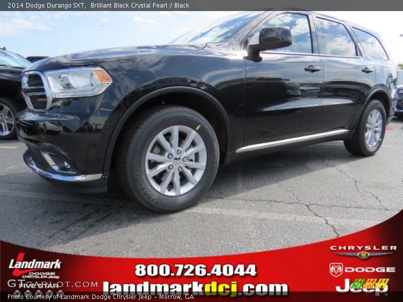 Brilliant Black Crystal Pearl / Black 2014 Dodge Durango SXT
