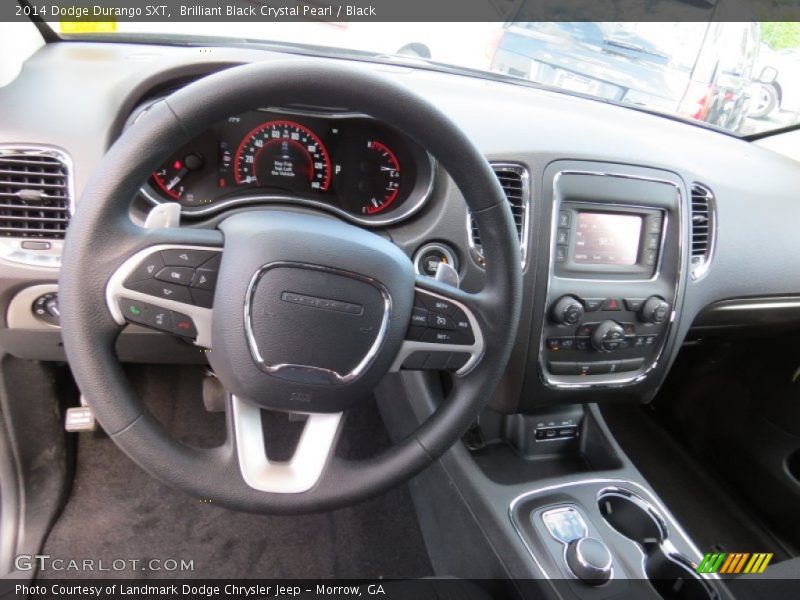 Brilliant Black Crystal Pearl / Black 2014 Dodge Durango SXT