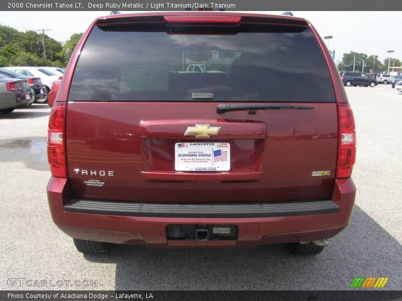Deep Ruby Metallic / Light Titanium/Dark Titanium 2008 Chevrolet Tahoe LT