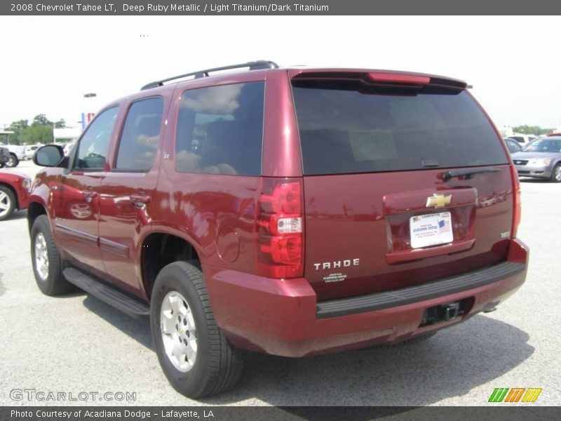 Deep Ruby Metallic / Light Titanium/Dark Titanium 2008 Chevrolet Tahoe LT