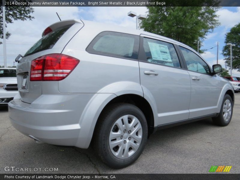 Bright Silver Metallic / Black/Light Frost Beige 2014 Dodge Journey Amercian Value Package
