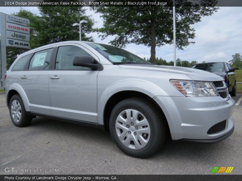 Bright Silver Metallic / Black/Light Frost Beige 2014 Dodge Journey Amercian Value Package