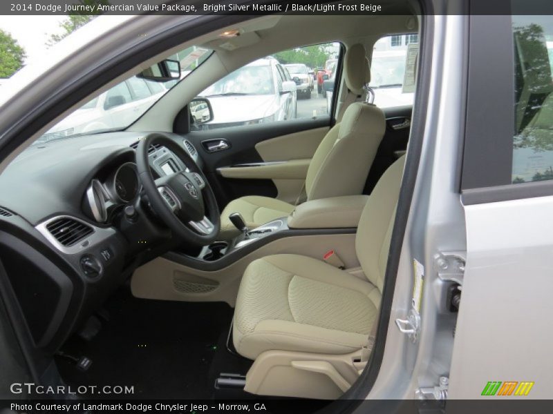 Bright Silver Metallic / Black/Light Frost Beige 2014 Dodge Journey Amercian Value Package