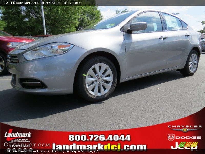 Billet Silver Metallic / Black 2014 Dodge Dart Aero
