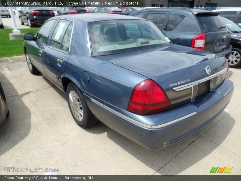 Norsea Blue Metallic / Medium Light Stone 2007 Mercury Grand Marquis GS