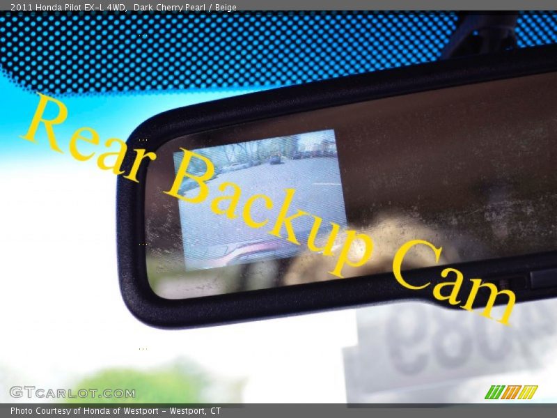 Dark Cherry Pearl / Beige 2011 Honda Pilot EX-L 4WD
