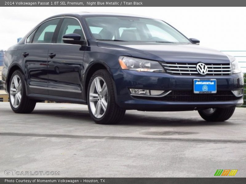 Night Blue Metallic / Titan Black 2014 Volkswagen Passat 1.8T SEL Premium