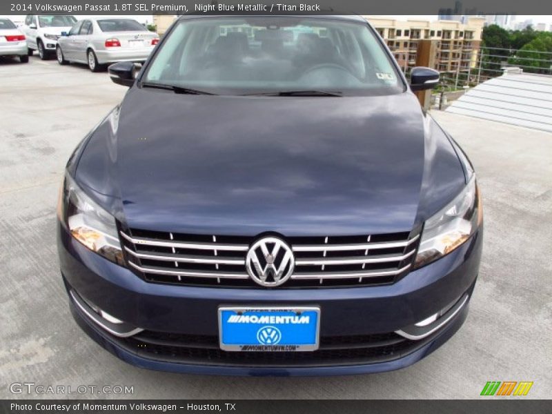 Night Blue Metallic / Titan Black 2014 Volkswagen Passat 1.8T SEL Premium