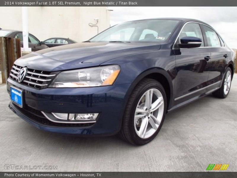 Night Blue Metallic / Titan Black 2014 Volkswagen Passat 1.8T SEL Premium
