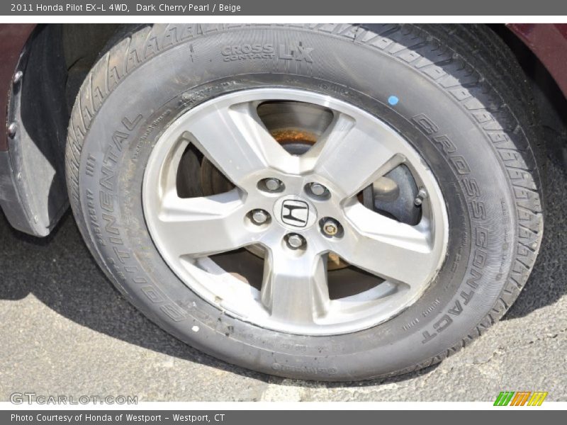 Dark Cherry Pearl / Beige 2011 Honda Pilot EX-L 4WD