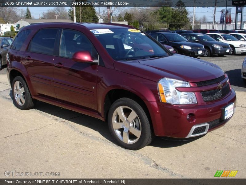 Deep Ruby Red Metallic / Ebony 2009 Chevrolet Equinox Sport AWD
