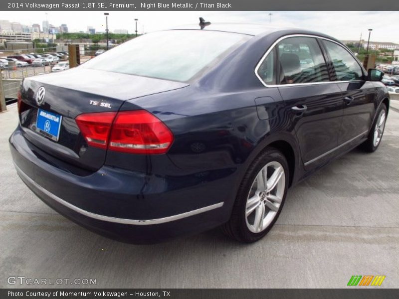 Night Blue Metallic / Titan Black 2014 Volkswagen Passat 1.8T SEL Premium