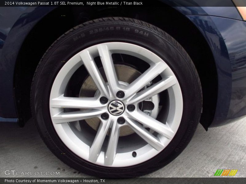 Night Blue Metallic / Titan Black 2014 Volkswagen Passat 1.8T SEL Premium