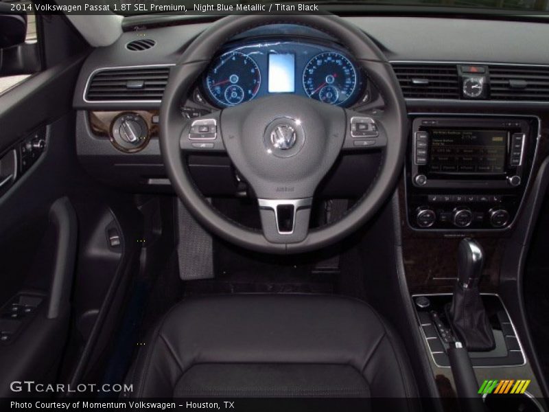 Night Blue Metallic / Titan Black 2014 Volkswagen Passat 1.8T SEL Premium