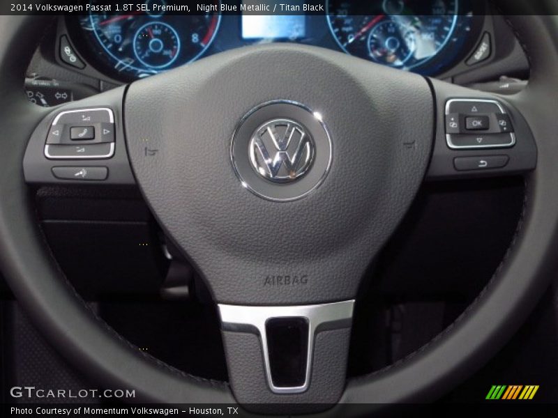 Night Blue Metallic / Titan Black 2014 Volkswagen Passat 1.8T SEL Premium