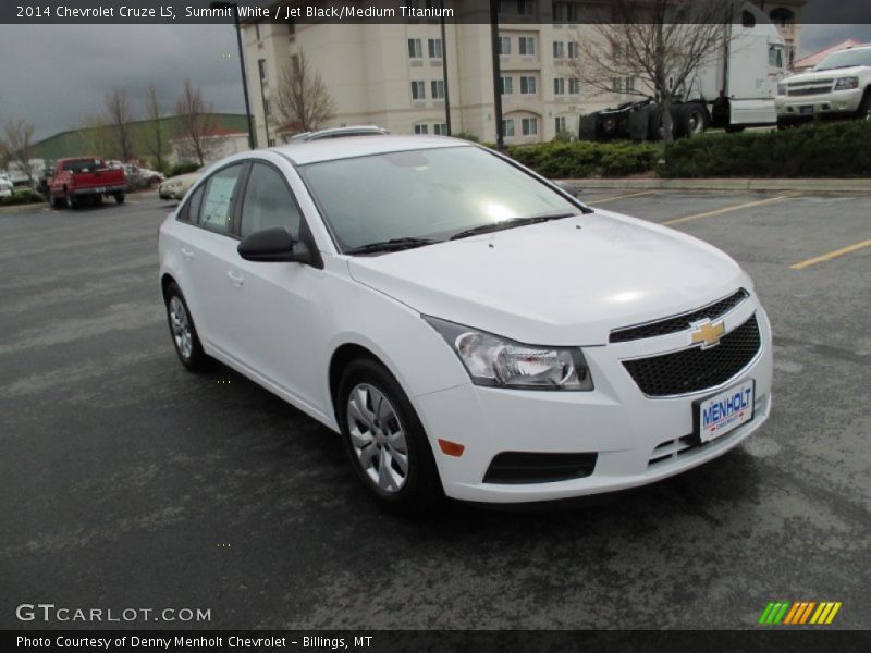 Summit White / Jet Black/Medium Titanium 2014 Chevrolet Cruze LS