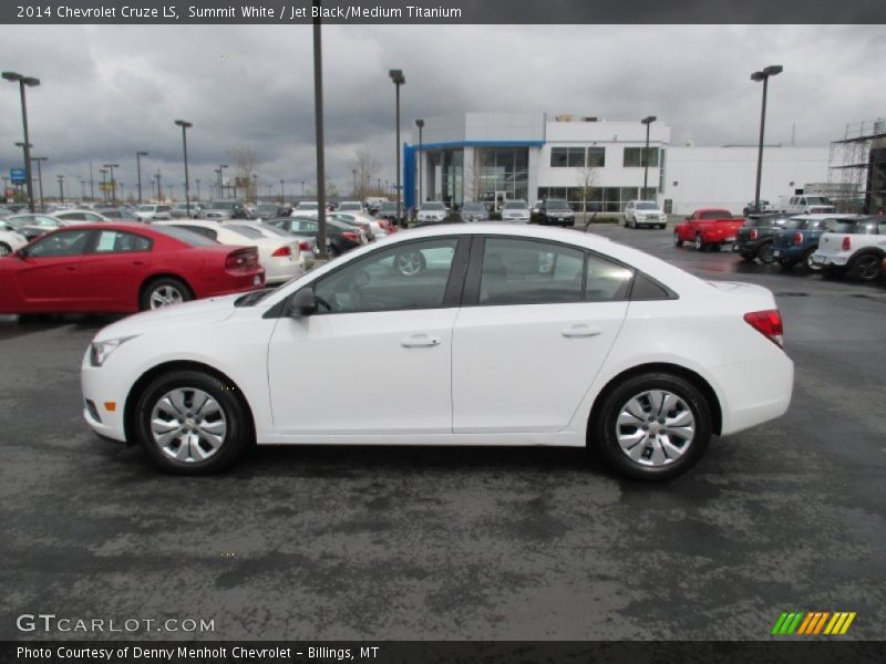 Summit White / Jet Black/Medium Titanium 2014 Chevrolet Cruze LS