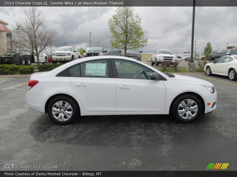 Summit White / Jet Black/Medium Titanium 2014 Chevrolet Cruze LS