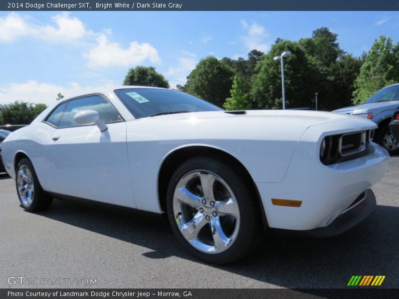 Bright White / Dark Slate Gray 2014 Dodge Challenger SXT