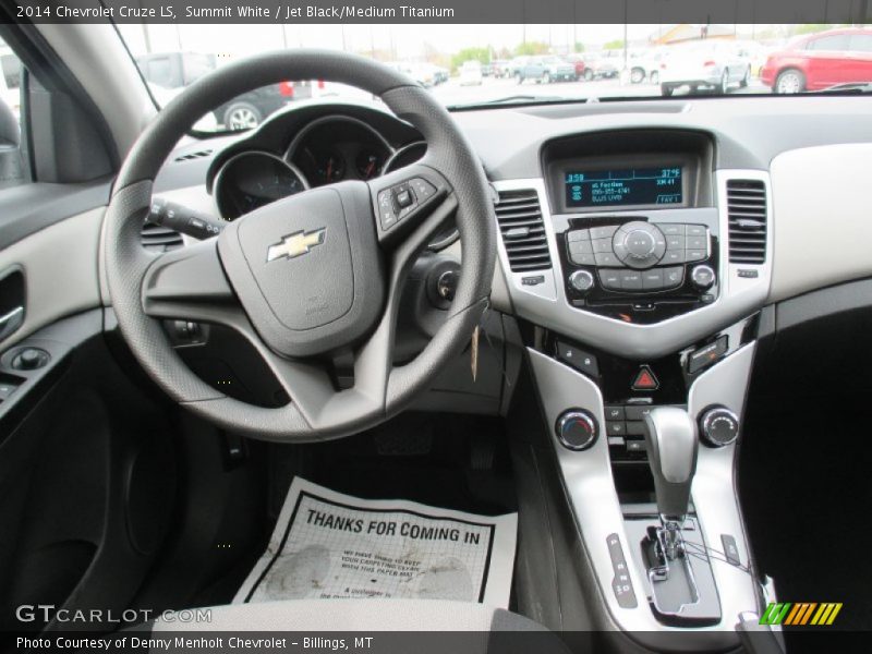 Summit White / Jet Black/Medium Titanium 2014 Chevrolet Cruze LS