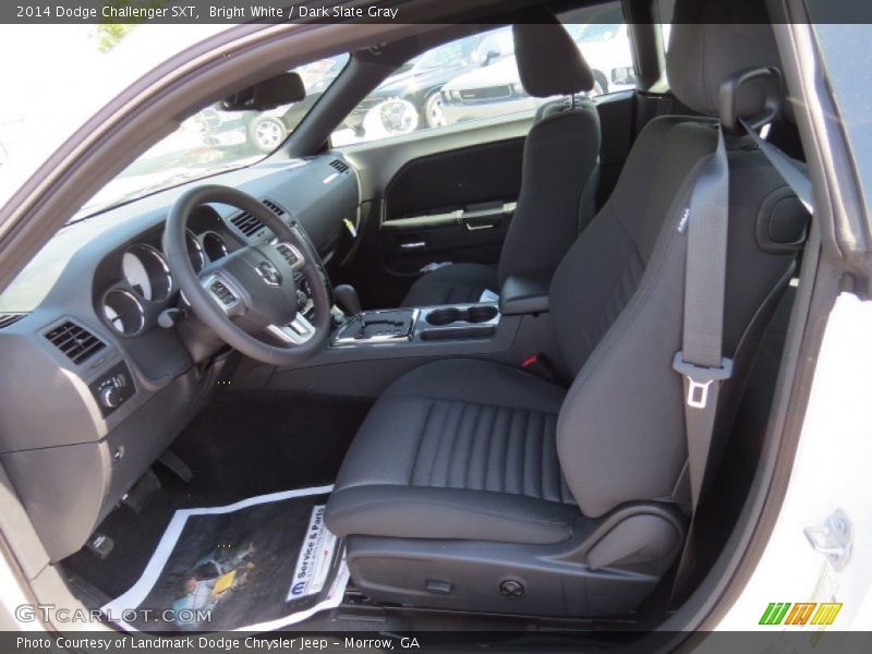 Bright White / Dark Slate Gray 2014 Dodge Challenger SXT