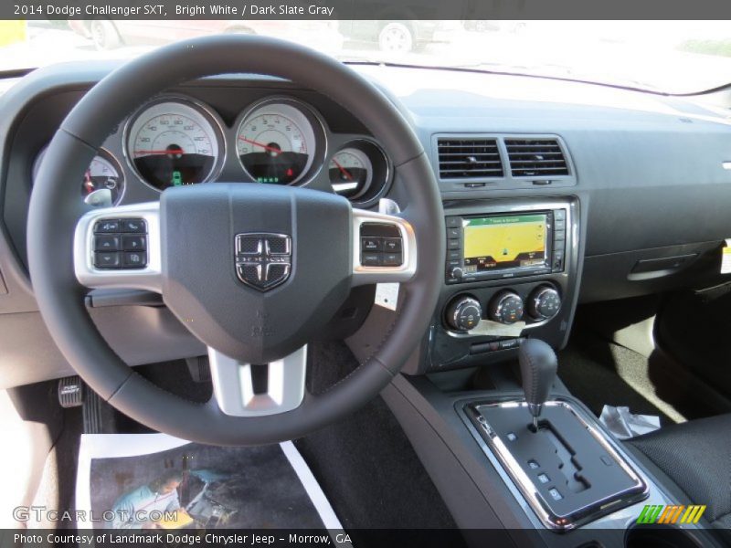 Bright White / Dark Slate Gray 2014 Dodge Challenger SXT