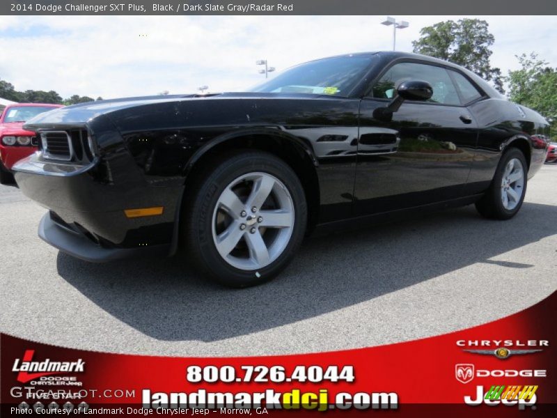 Black / Dark Slate Gray/Radar Red 2014 Dodge Challenger SXT Plus