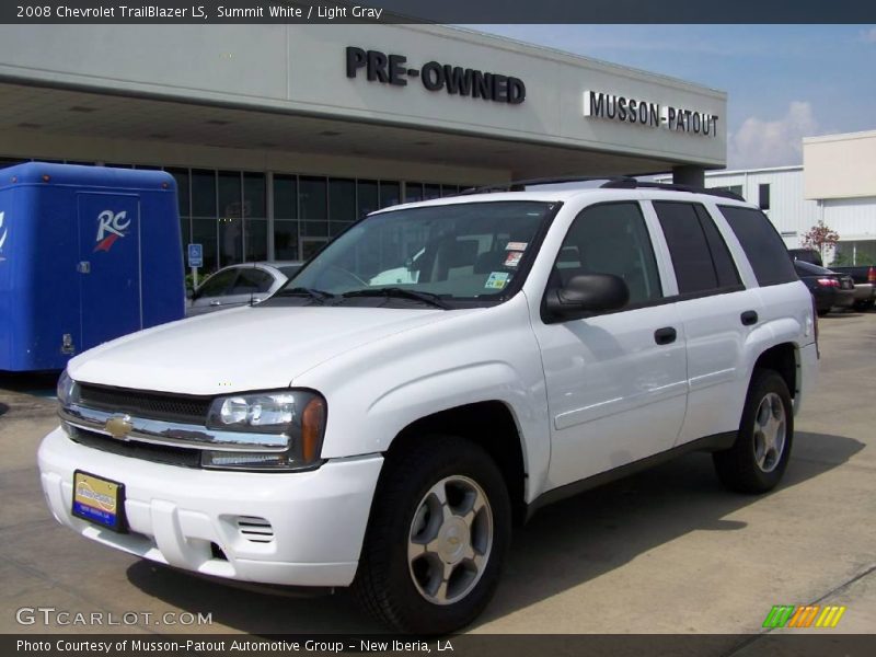 Summit White / Light Gray 2008 Chevrolet TrailBlazer LS