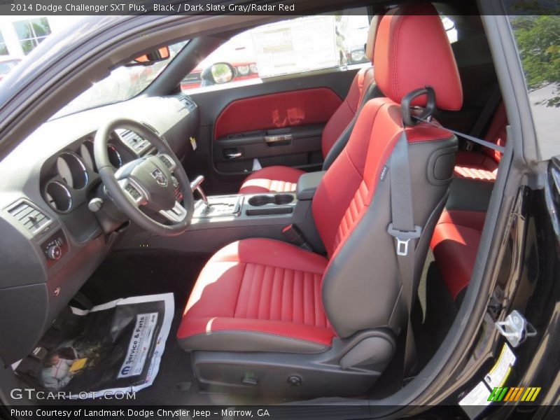 Black / Dark Slate Gray/Radar Red 2014 Dodge Challenger SXT Plus