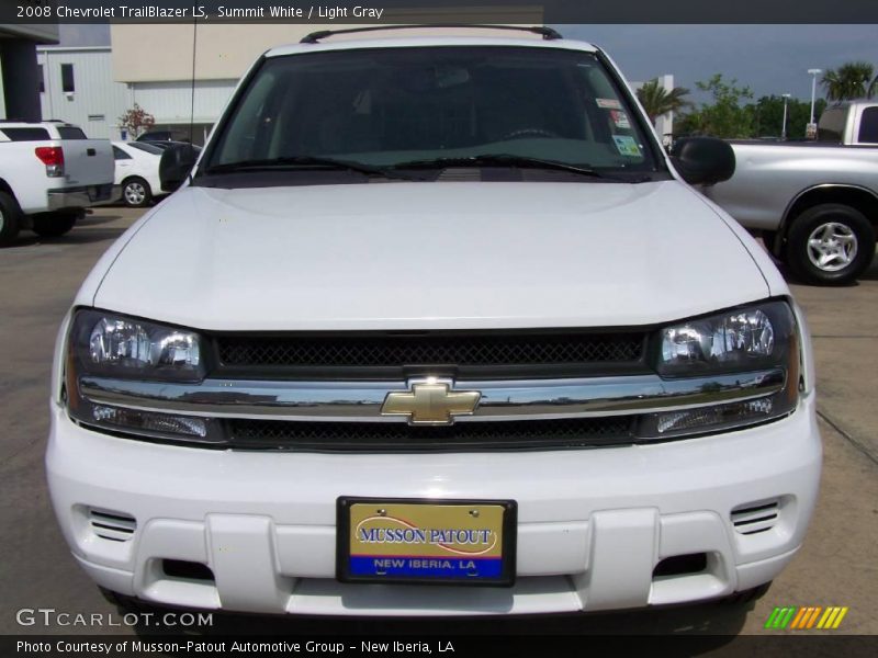 Summit White / Light Gray 2008 Chevrolet TrailBlazer LS