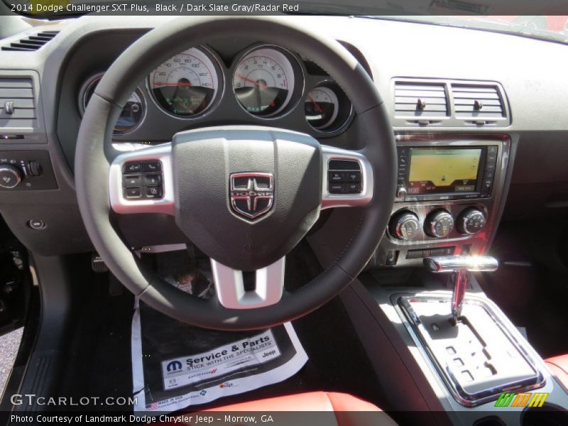 Black / Dark Slate Gray/Radar Red 2014 Dodge Challenger SXT Plus