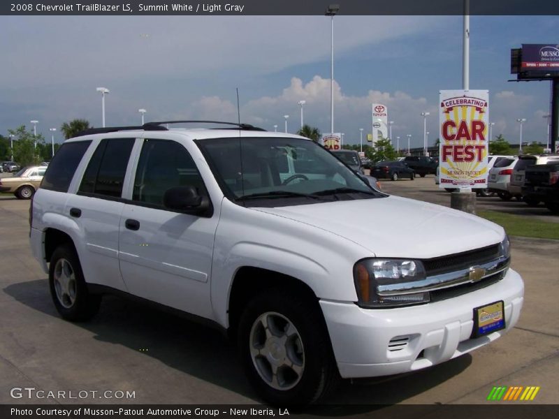 Summit White / Light Gray 2008 Chevrolet TrailBlazer LS