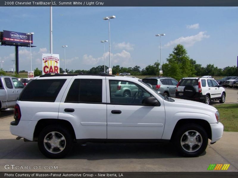 Summit White / Light Gray 2008 Chevrolet TrailBlazer LS