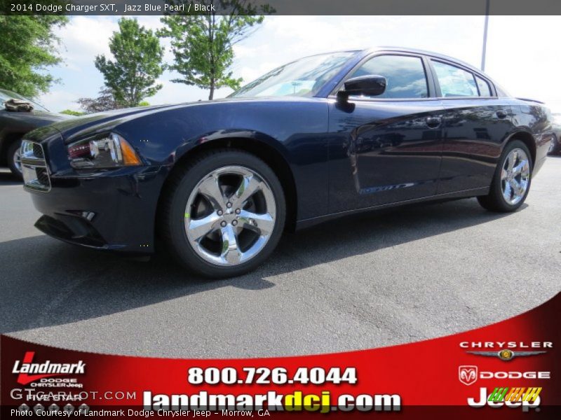 Jazz Blue Pearl / Black 2014 Dodge Charger SXT