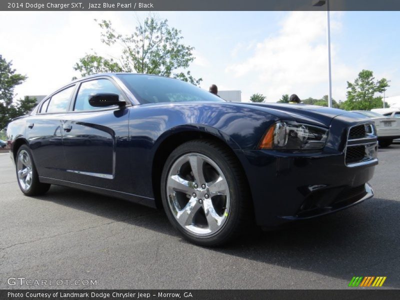 Jazz Blue Pearl / Black 2014 Dodge Charger SXT