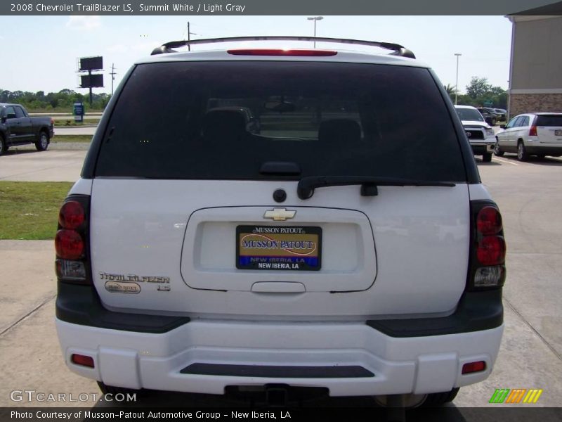 Summit White / Light Gray 2008 Chevrolet TrailBlazer LS